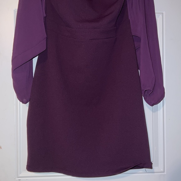 Dark purple Plum long sleeve midi dress size 1XL - Picture 4 of 10